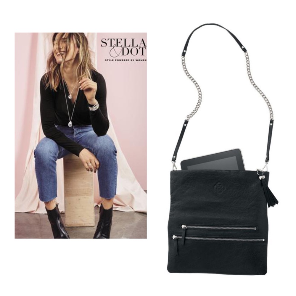 STELLA & DOT 3-WAY WAVERLY LEATHER BAG